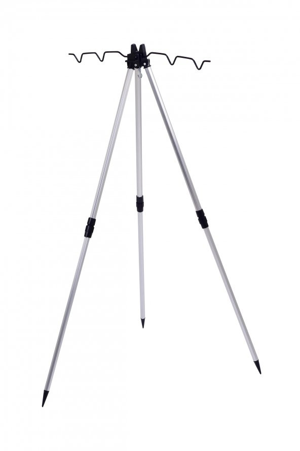 Exent 3 Ayaklı Alüminyum Teleskopik, katlanabilir hafif kamış ve olta dayama Sehpası (Tripod) - 2
