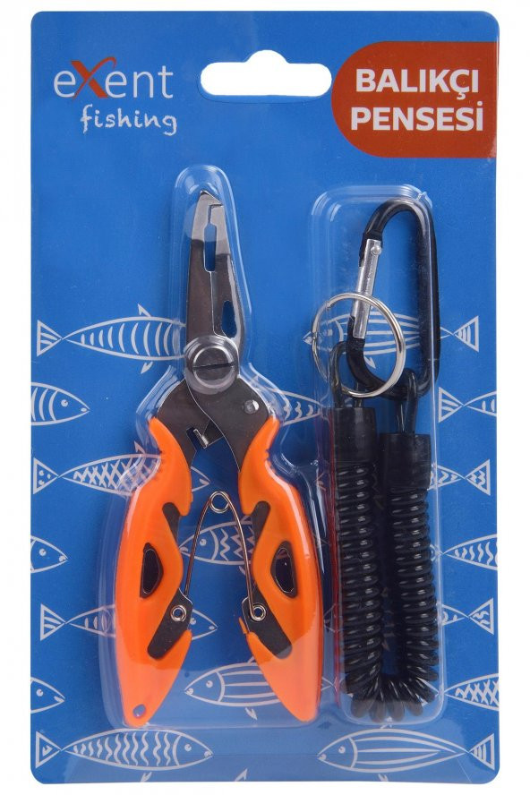 Exent Çelik uçlu balıkçı pensesi-karabina askılı - Resim 2
