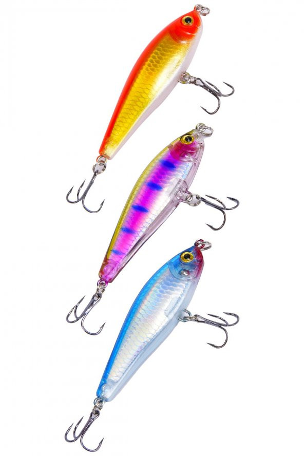 Exent 6 kancalı 7,5 cm Rapala-Sahte yem -8,3 gr. (3 adet) ürün görseli 1