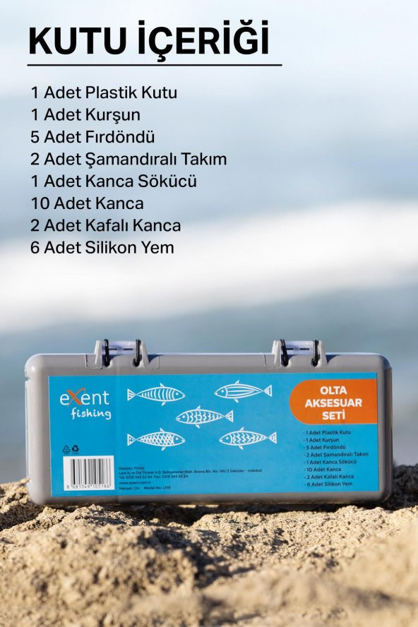 Exent 27 parça Çantalı Aksesuar seti-Silikon Yem-Kurşun-fırdöndü-şamandıra-kanca-ve kanca sökücü- - 3