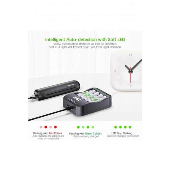 EBL Hızlı Şarj Cihazı NiMH AA AAA USB - 4