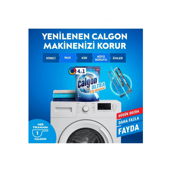Calgon Power Kir, Pas, Kireç ve Koku Önleyici 4'ü 1 Arada Ultra Konsantre Toz 250 gr - 3