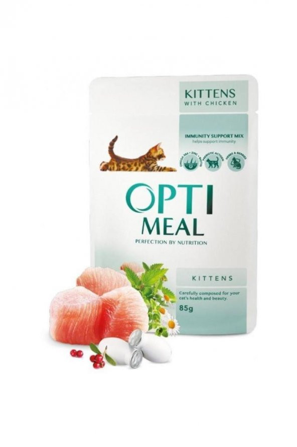 OptiMeal Tavuk Etli Yavru Kedi Konservesi 85 gr ürün görseli 1