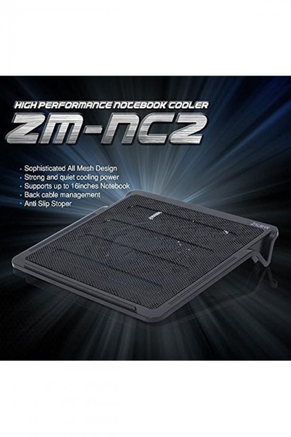 Zalman Zm-nc2 Zalman Zm-nc2 Dizüstü Bilgisayar Soğutma Cihazı, Siyah Siyah - 2