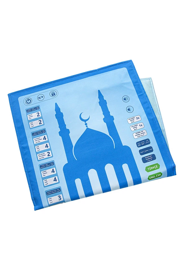 Benim Seccadem Çocuklar İçin Sesli Konuşan 7 Dilde Namaz Kıldıran Seccade Mavi - Resim 2