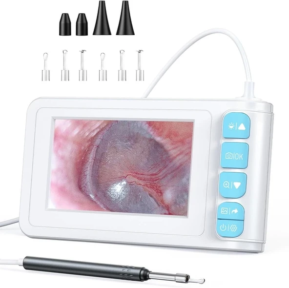 SKYEAR Işıklı Kulak Kiri Temizleme Aracı Kamerası - 4.3 Inc Ekran