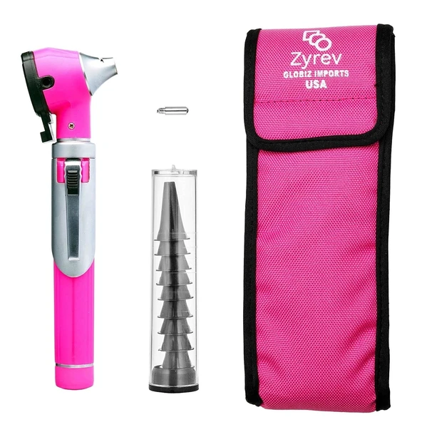Zyrev ZetaLife Otoskop - Işıklı Kulak Enfeksiyonu Dedektörü - Pembe