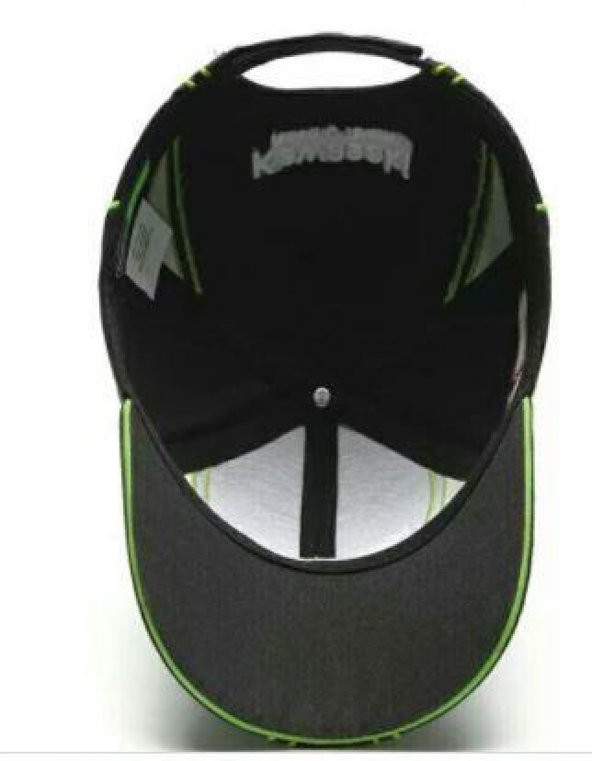 KAWASAKİ GSXR MOTOSİKLET YAZLIK ŞAPKA SİYAH-YEŞİL RENK - 2