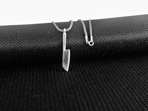 Şef Bıçak Tasarımlı 925 Ayar Gümüş Kolye - Resim 2