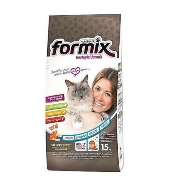 Formix Sterilised Tavuklu Kısırlaştırılmış Yetişkin Kedi Maması 15 KG