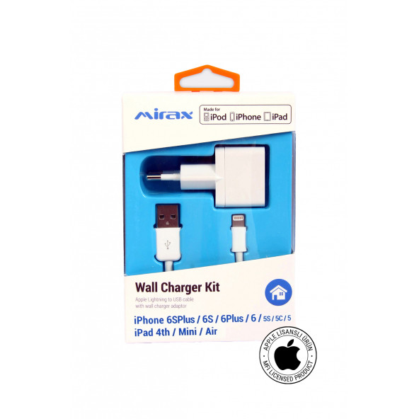 Mirax SWT-5210 Apple Lisanslı Iphone, Ipad, Airpods Uyumlu Lightning Kablo ve Şarj Cihazı - 2