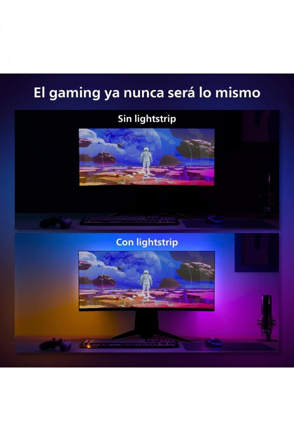 NoHar Gradient Pc Monitör Akıllı Renkli Led Şerit, 24-27 Inch, Aydınlatma - 7
