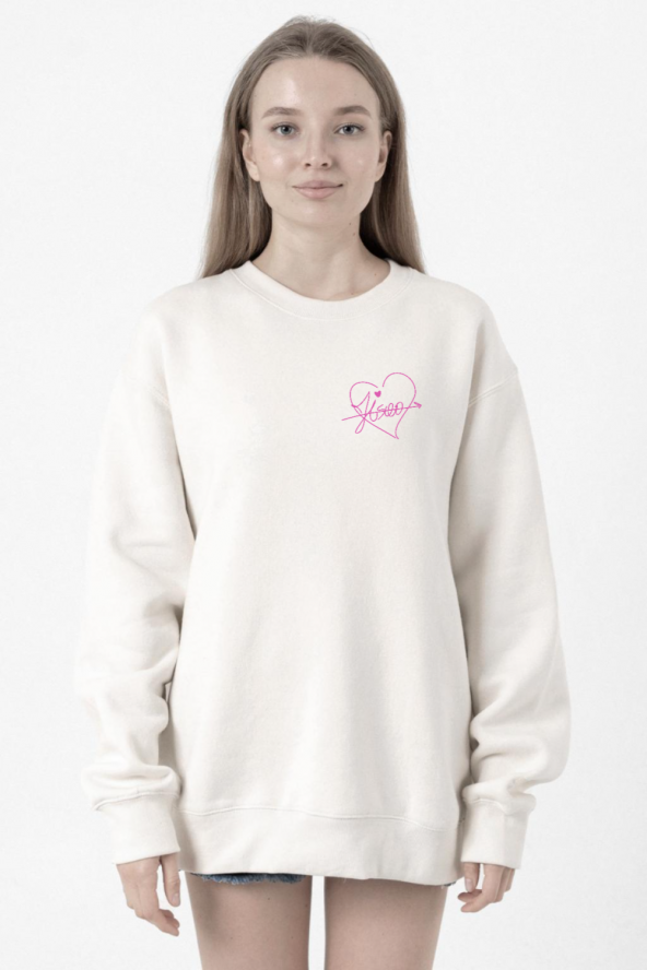 Blackpink Jisoo Signature Beyaz Kadın 2ip Sweatshirt