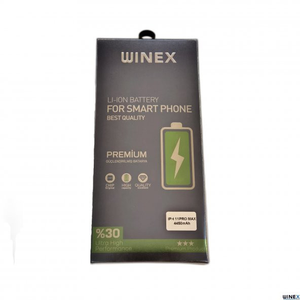Winex İphone 11 Pro Max Uyumlu Güçlendirilmiş Premium Batarya - 2