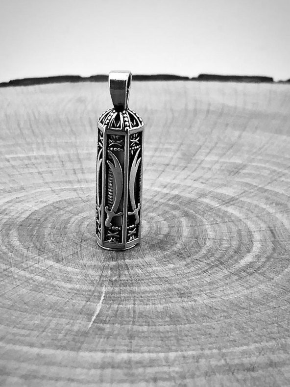 Cevşeni Kebir Dualı Zülfikar Kılıç Tasarımlı 925 Ayar Gümüş Kolye Ucu - Resim 3