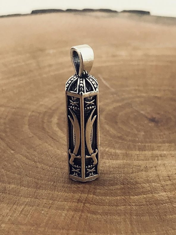 Cevşeni Kebir Dualı Zülfikar Kılıç Tasarımlı 925 Ayar Gümüş Kolye Ucu - Resim 2