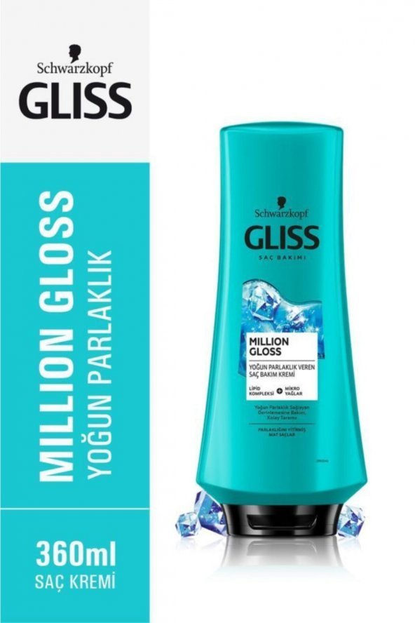 Gliss Million Gloss Yoğun Parlaklık Veren Saç Kremi 360 ml