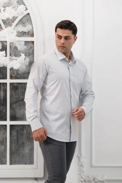Advante Ekoseli Slimfit Uzun Kollu Erkek Gömlek - 12
