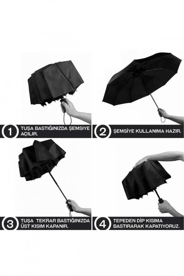 Tam Otomatik Şemsiye Kılıflı Şemsiye Kırılmaz Şemsiye - 2