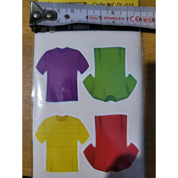 yapışkan etiket çıkartma sticker kuşe kağıt t shirt model 5 sayfa