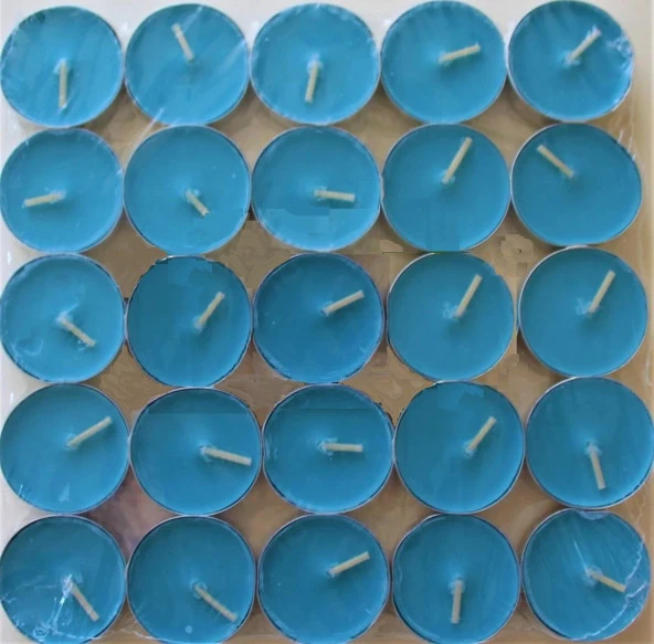 Mum Tea lights  50ad TURKUAZ renk - 2