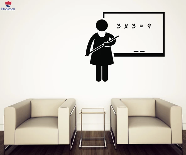 Ofis, Çalışma Odası Duvar Sticker Antrenör Eğitmen Okul Öğretmen İşler Meslekler Benzersiz Hediyelik