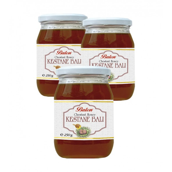 Balen Kestane Balı 250 Gr Chestnut Honey 3 Adet