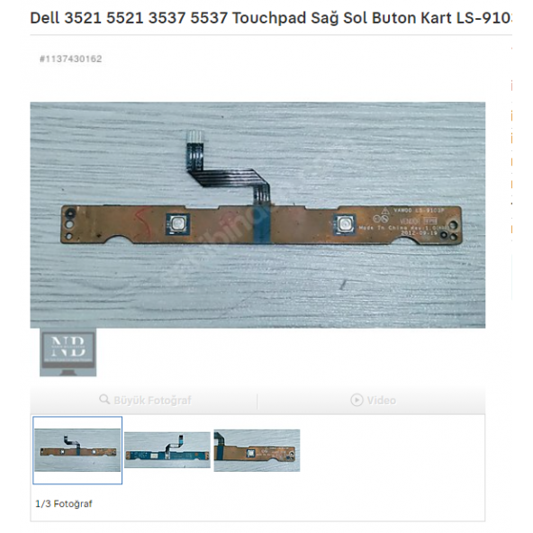 Dell 3521 5521 3537 5537 Touchpad Sağ Sol Buton Kart LS-9103P