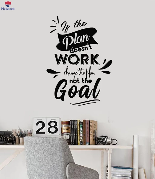 Ofis, Çalışma Odası Duvar Sticker Planı Değiştir İş Hedefi Alıntı Ofis Kelimeleri Çıkartmaları ürün görseli 1