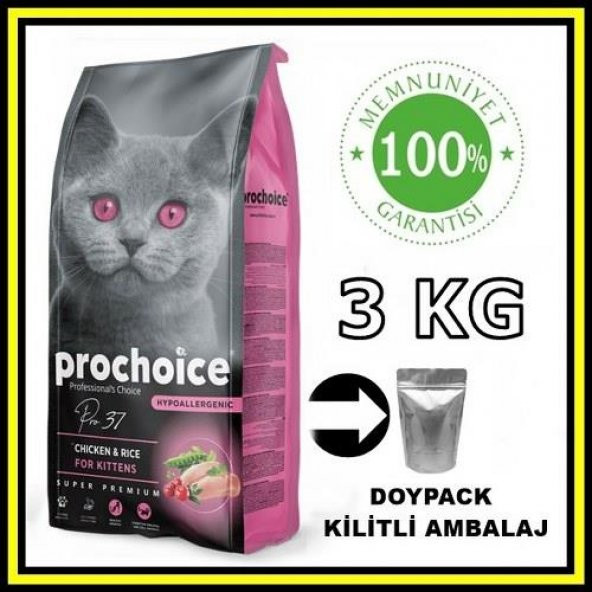 Pro choice Pro 37 kitten TAVUK etli yavru kedi 3 kg açık mama - 2