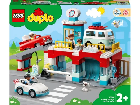 LEGO-10948 DUPLO Town Otopark ve Oto Yıkama