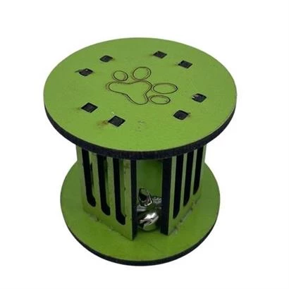 Mini Silindir Eğlenceli Renkli Sağlam Küçük Pati İzi Şekilli Kedi Oyuncağı - 3