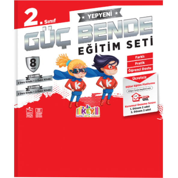 2. Sınıf Güç Bende Eğitim Seti 8 kitap