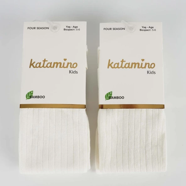 Katamino Beyza Kız Bambu Külotlu 1-5 Yaş K30205 Krem