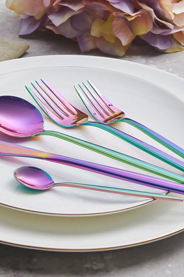 Orion Rainbow 30 Parça 6 Kişilik Çatal Kaşık Bıçak Seti - 2