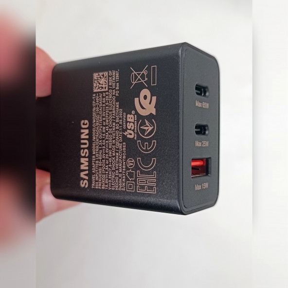 Samsung 3in1 Trio 65w 2xpd + Usb Ev Tipi Şarj Aleti Set 3 Çıkışlı (EP-TA855NB) - 2