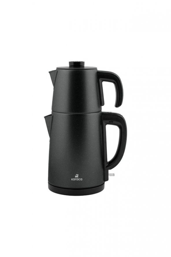 Gastro Dem 2 in 1 Çelik Inox Çay Makinesi ve Su Isıtıcı Shiny Black