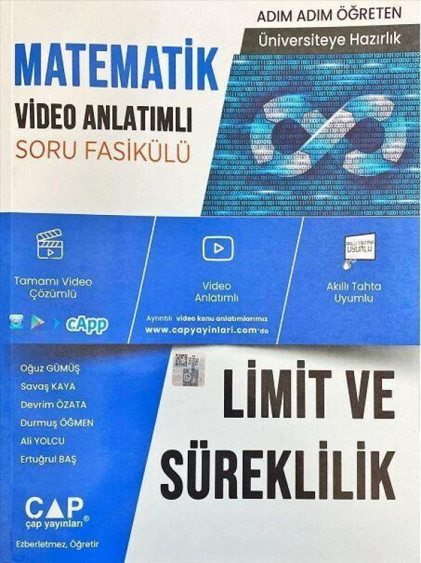 Üniversiteyle Hazırlık Matematik Limit ve Süreklilik Soru Çap Yayınları