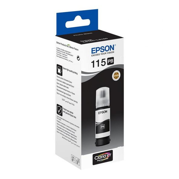 Epson 115 Mürekkep Orj. L8160, L8180 Pigment Black (BK) 70ml - 2