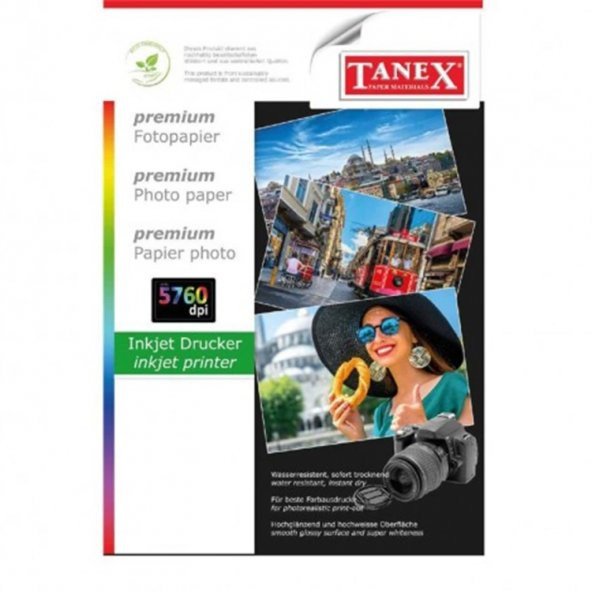 TANEX A4 PREMIUM FOTOĞRAF KAĞIDI 150GR 210X297MM 25Lİ