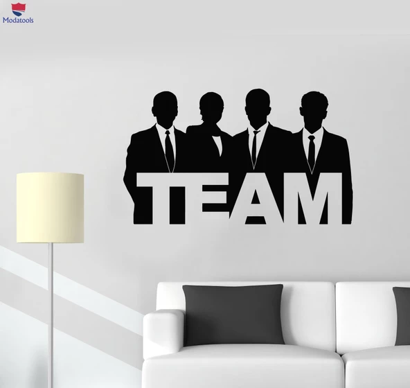Ofis, Çalışma Odası Duvar Sticker Ofis İç Takım Çalışması İş İnsanlar Takım Çalışması Etiketler