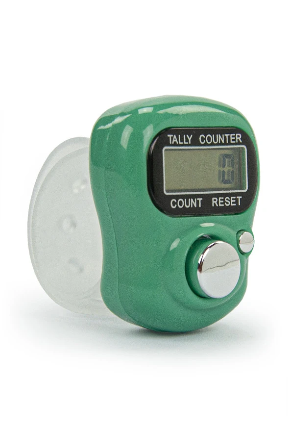 5 Adet Dijital Zikirmatik Sayaç Tesbih Yeşil - Resim 3