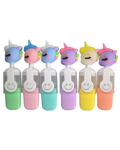 Başlıklı Fosforlu Kalem 6 Renk MD213 - 3