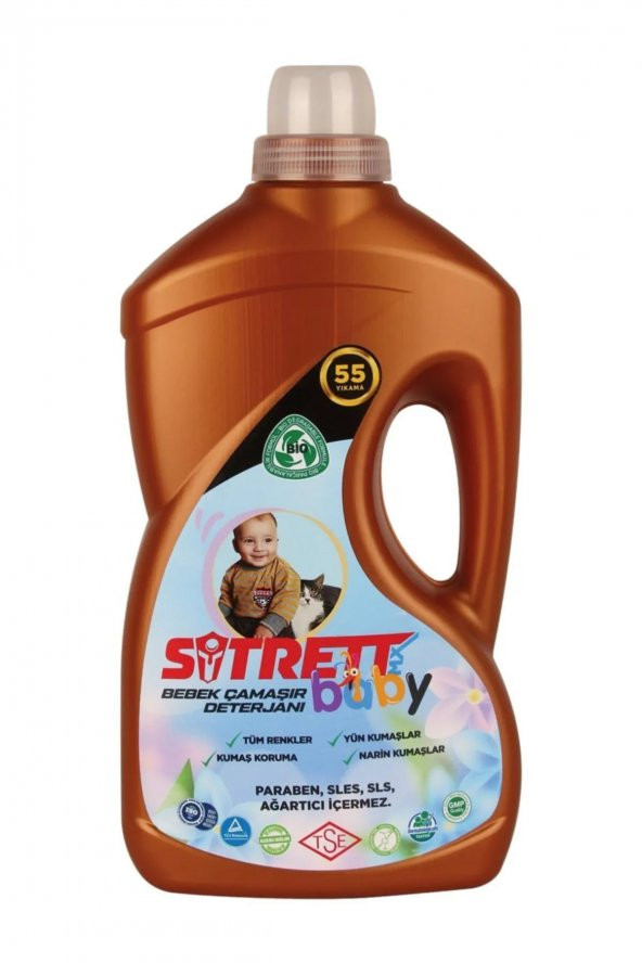 Sitrett Anti Alerjen Sıvı Bebek Çamaşır Deterjanı 2600 Gr 55 Yıkama