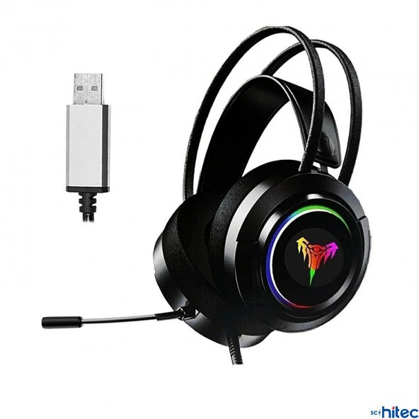 ScHitec V1 Pro Max Profesyonel Headset Pro 7.1 UsbA Girişli Rgb Gaming Oyuncu Kulaklığı - 6