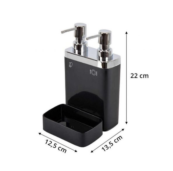 Primanova 2Li Sıvı Sabunluk Süngerli Viva Siyah - 2
