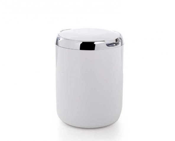Primanova Çöp Kovası Plastik Kapaklı 3Lt Pasifik Beyaz