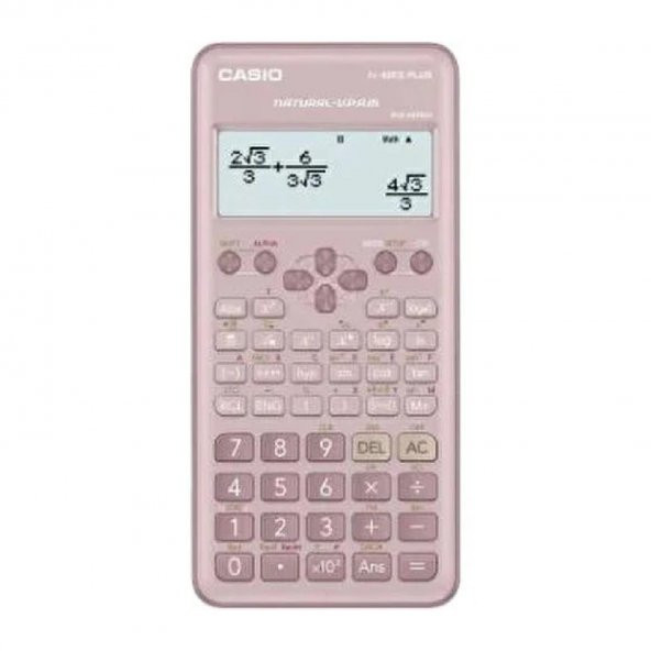 Casio FX-82ES Plus Pembe Bilimsel Fonksiyonlu Hesap Makinesi 2.Versiyon GKE - 1