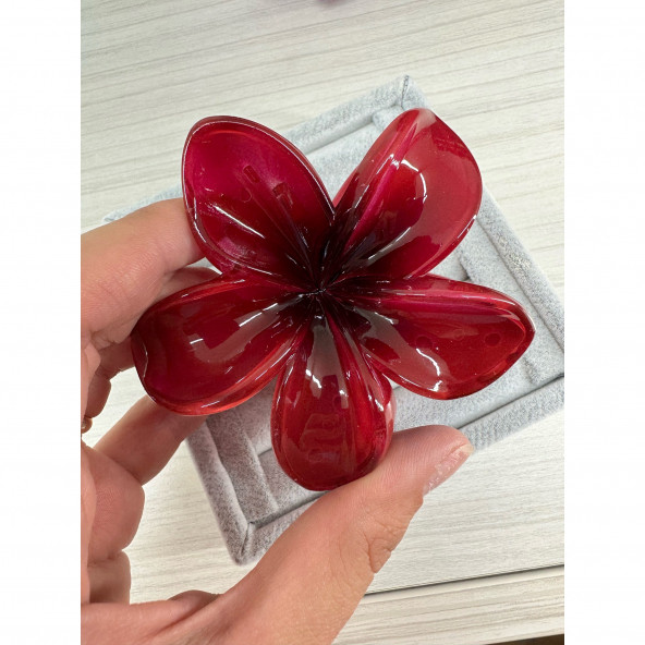 DESİNGSHOP kırmızı Lotus Çiçeği Mandal Toka