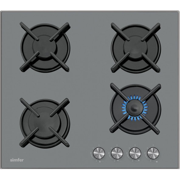 Simfer 3039 Gri Cam Set Üstü Ocak